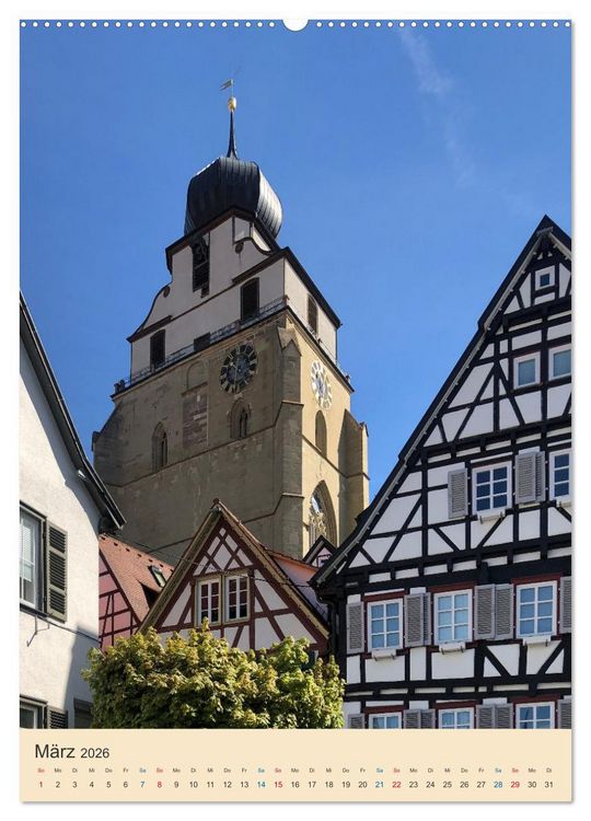 Produktbild: Herrenberg im Fokus (Wandkalender 2026 DIN A2 hoch), CALVENDO Monatskalender