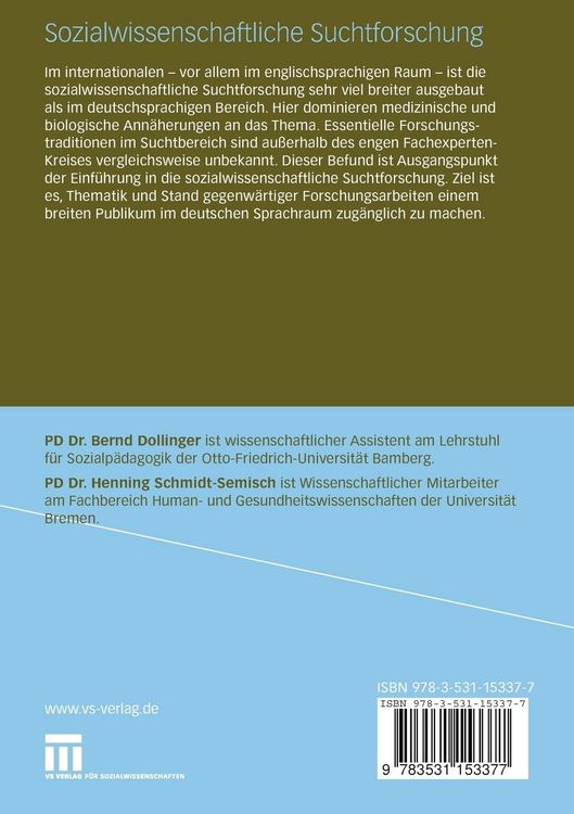 Produktbild: Sozialwissenschaftliche Suchtforschung