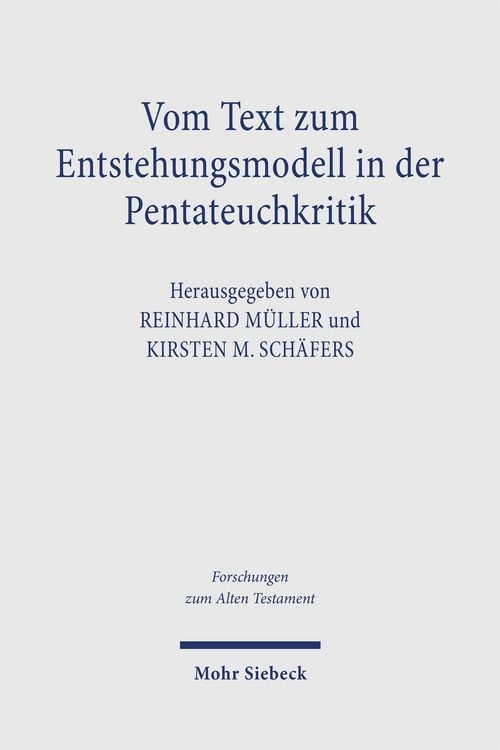 Produktbild: Vom Text zum Entstehungsmodell in der Pentateuchkritik