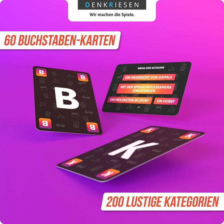 Produktbild: DENKRIESEN - STADT LAND VOLLPFOSTEN&reg; - Das Kartenspiel &ndash; 70/80/90 EDITION - "Fr&uuml;her war alles besser."