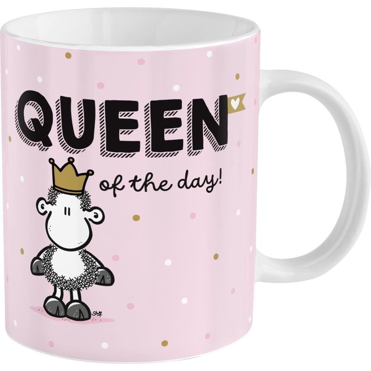 Produktbild: Sheepworld Tasse mit Kronendeckel Motiv "Queen of the day"