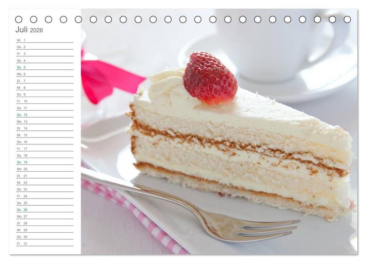 Produktbild: Mhhh ... Kuchenzeit Mein K&uuml;chenplaner (Tischkalender 2026 DIN A5 quer), CALVENDO Monatskalender