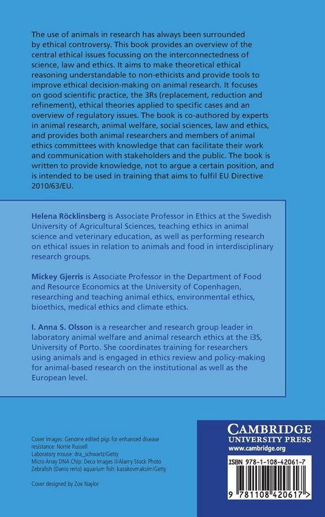 Produktbild: Animal Ethics in Animal Research