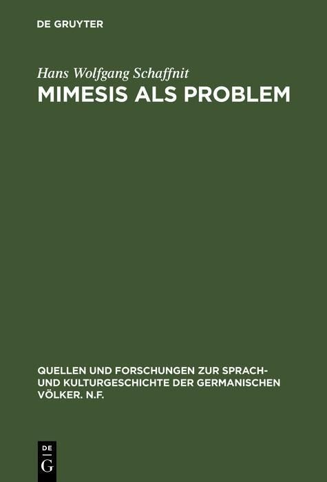 Produktbild: Mimesis als Problem
