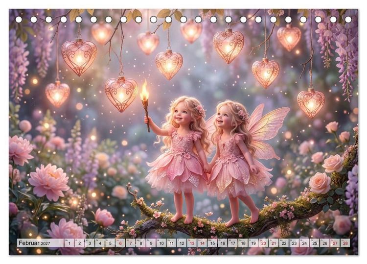 Produktbild: Im Zaubergarten der Feenkinder (Tischkalender 2027 DIN A5 quer), CALVENDO Monatskalender