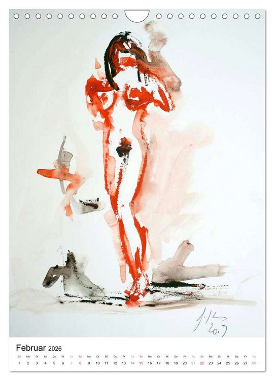 Produktbild: Erotische Aquarelle (Wandkalender 2026 DIN A4 hoch), CALVENDO Monatskalender