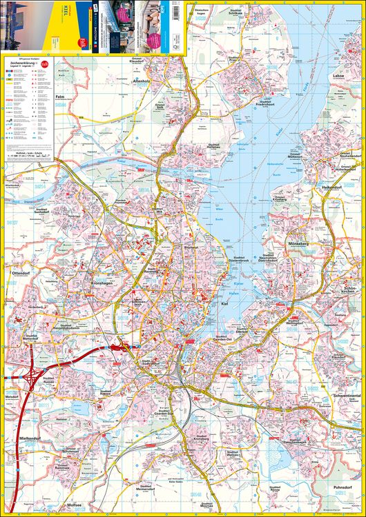 Falk Cityplan Kiel 1:17.500