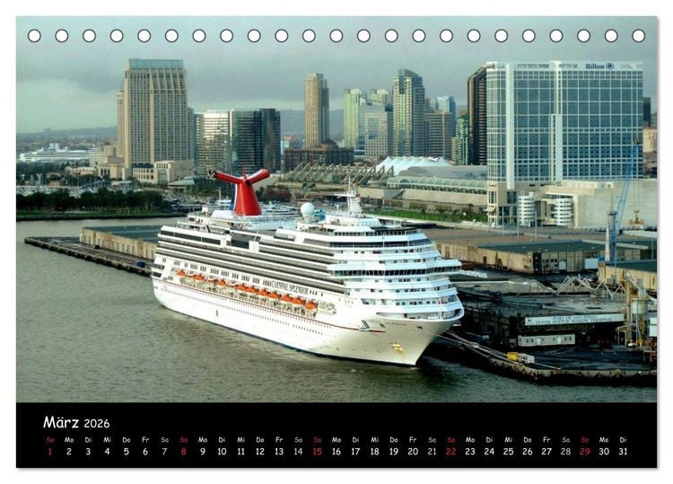 Produktbild: Kreuzfahrt erleben (Tischkalender 2026 DIN A5 quer), CALVENDO Monatskalender