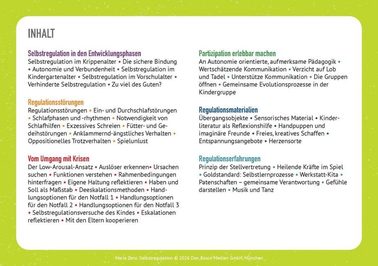 Produktbild: Selbstregulation: Emotionale Entwicklung von Kindern begleiten