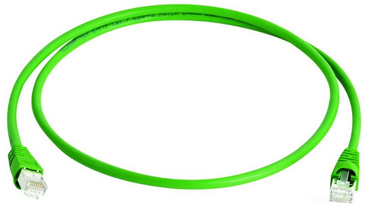 Produktbild: Teleg&auml;rtner 100008571 RJ45 Patchkabel CAT 5e F/UTP 3.0 m Gr&uuml;n Flammwidrig, mit Knickschutzt&uuml;lle 1 St.
