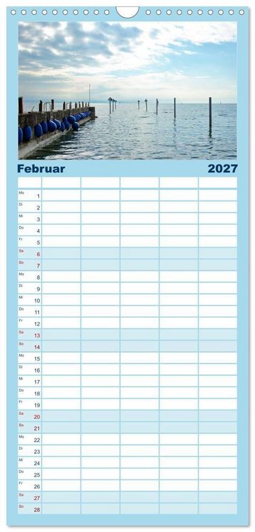 Produktbild: Familienplaner 2027 - Ein Jahr am BODENSEE mit 5 Spalten (Wandkalender, 21 x 45 cm) CALVENDO