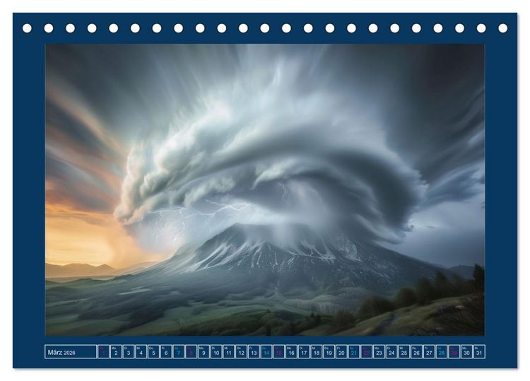 Produktbild: Im Bann der Naturgewalten (Tischkalender 2026 DIN A5 quer), CALVENDO Monatskalender