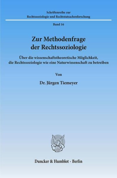Produktbild: Zur Methodenfrage der Rechtssoziologie.