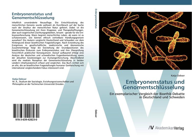 Produktbild: Embryonenstatus und Genomentschl&uuml;sselung