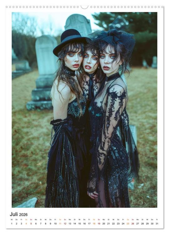 Produktbild: Gothic coole Momente (hochwertiger Premium Wandkalender 2026 DIN A2 hoch), Kunstdruck in Hochglanz
