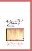 Produktbild: Learning to Read; A Manual for Teachers