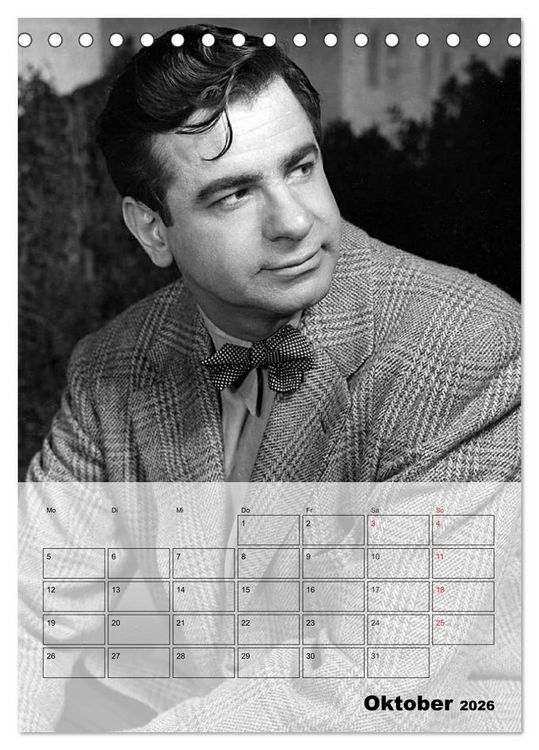 Produktbild: Filmstars - Legenden der goldenen Filmjahre (Tischkalender 2026 DIN A5 hoch), CALVENDO Monatskalender