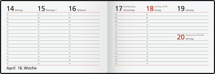 Produktbild: rido/id&eacute; 7017563307 Taschenkalender Mod. Septimus 2027 A6 quer, Kunststoff, blau