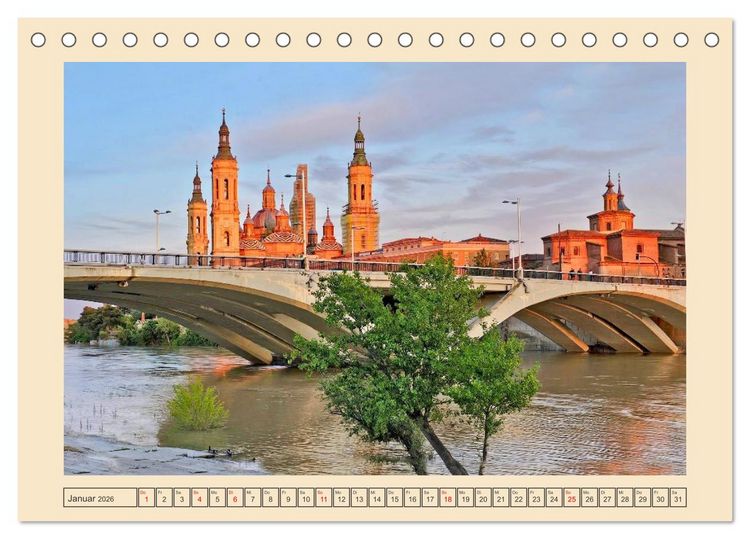 Produktbild: Zauberhaftes Saragossa (Tischkalender 2026 DIN A5 quer), CALVENDO Monatskalender