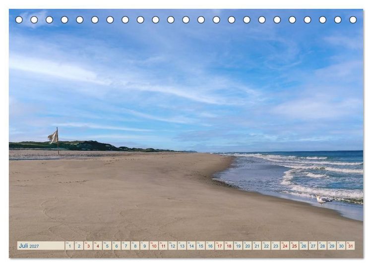 Produktbild: Strand-Einsamkeit. Ein Sylter Winter (Tischkalender 2027 DIN A5 quer), CALVENDO Monatskalender