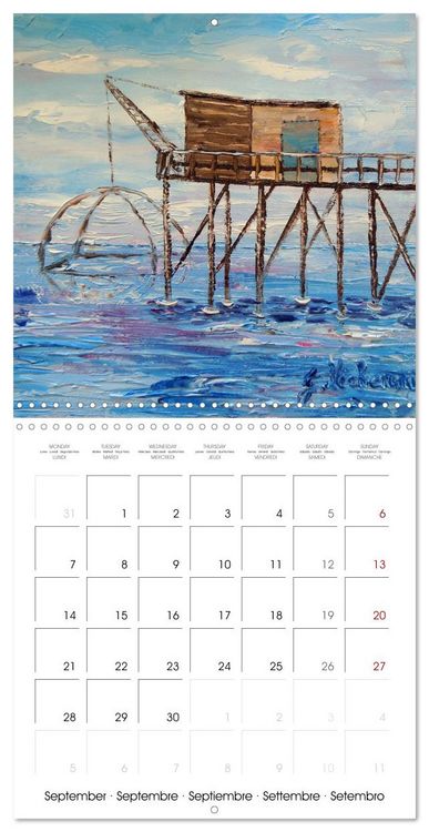 Produktbild: Mer en peinture (Calendrier mural carr&eacute; 2026 30x30 cm) Calendrier double avec une page pour vos prises de notes