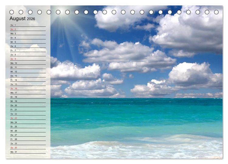 Produktbild: Traumstr&auml;nde (Tischkalender 2026 DIN A5 quer), CALVENDO Monatskalender
