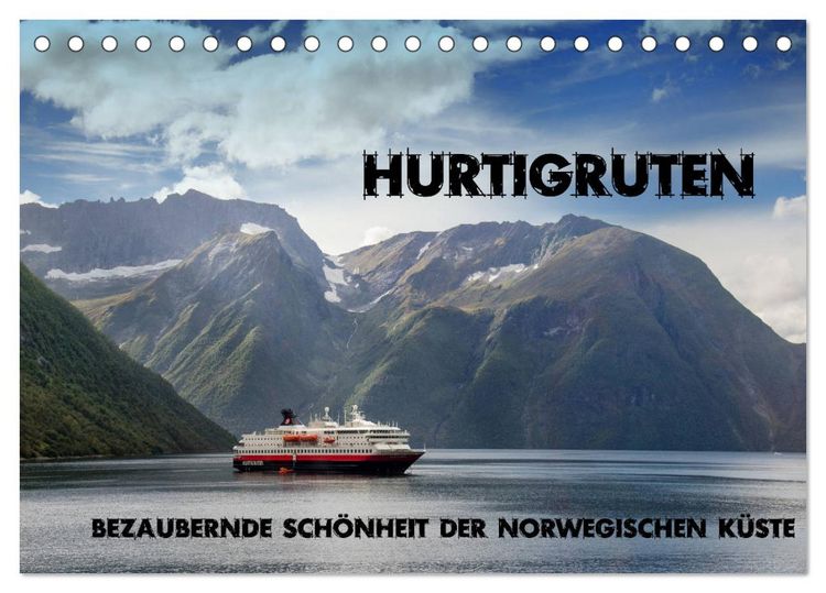 Produktbild: Hurtigruten - Bezaubernde Sch&ouml;nheit der norwegischen K&uuml;ste (Tischkalender 2026 DIN A5 quer), CALVENDO Monatskalender