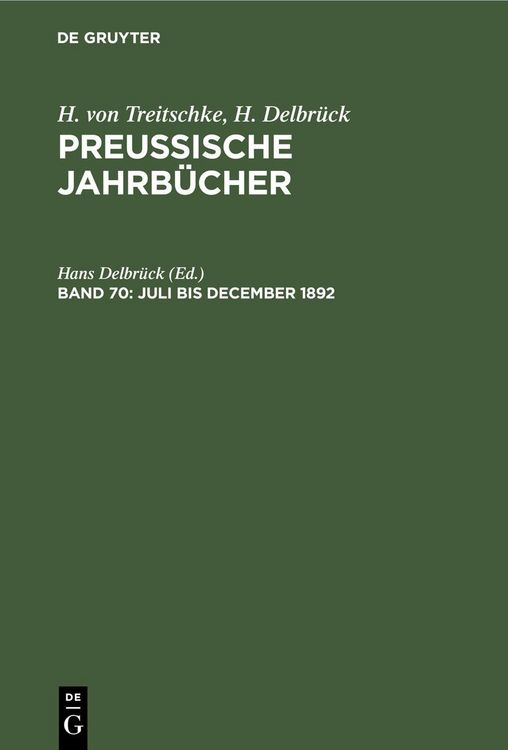 Produktbild: Juli bis December 1892
