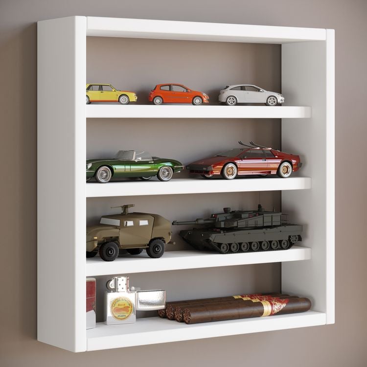 Produktbild: Holz Wandregal Wandvitrine Regal Deko Osado S