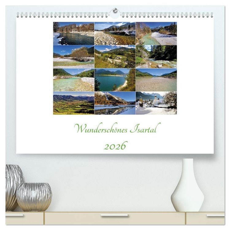 Produktbild: Wundersch&ouml;nes Isartal 2026 (hochwertiger Premium Wandkalender 2026 DIN A2 quer), Kunstdruck in Hochglanz