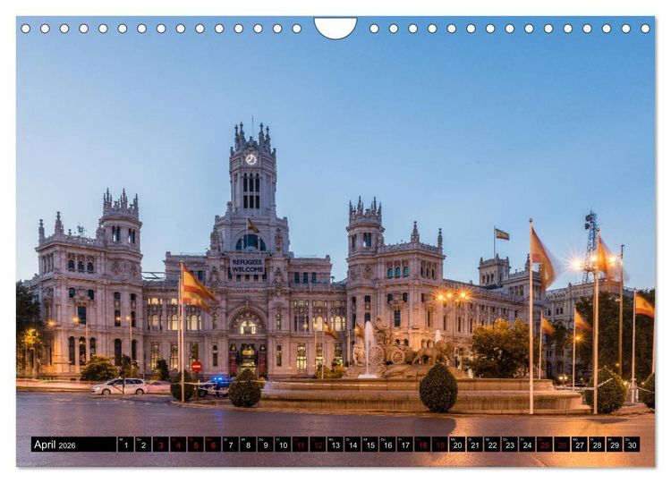 Produktbild: Madrid - Stadtansichten (Wandkalender 2026 DIN A4 quer), CALVENDO Monatskalender