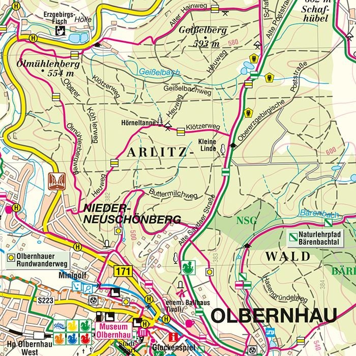 Produktbild: Mittleres Erzgebirge zwischen Zschopau und Seiffen