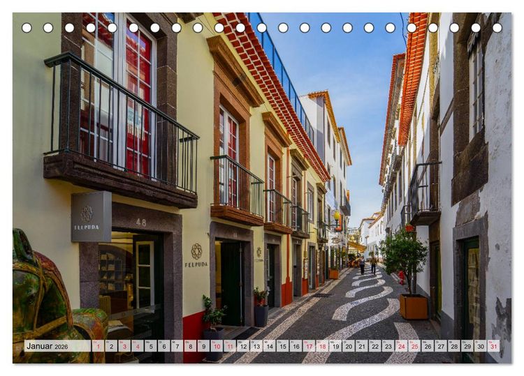 Produktbild: Madeira Die Stadt Funchal (Tischkalender 2026 DIN A5 quer), CALVENDO Monatskalender