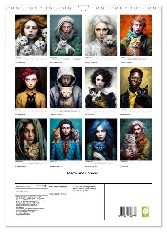 Produktbild: Meow and Forever (Wall Calendar 2026 DIN A3 portrait), CALVENDO 12 Month Wall Calendar