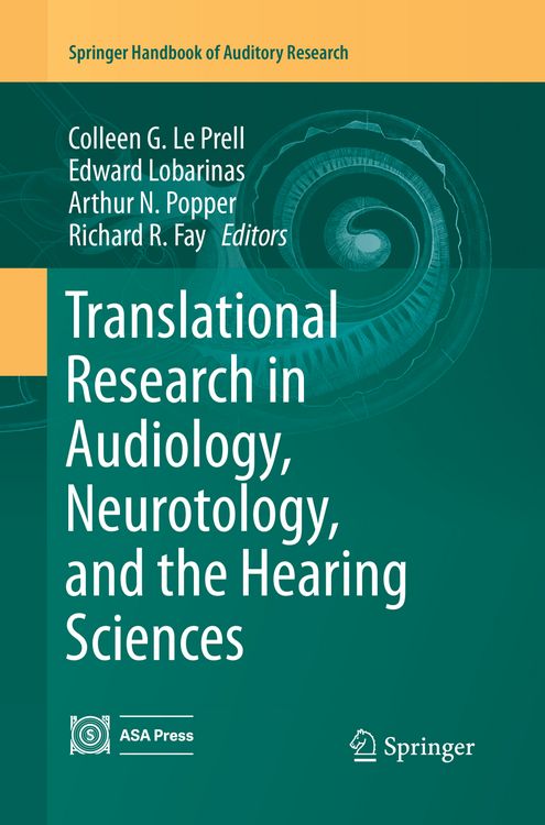 Produktbild: Translational Research in Audiology, Neurotology, and the Hearing Sciences