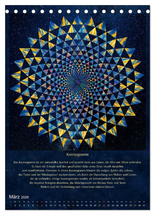 Produktbild: Heilige Geometrie und Bilder der Neuen Zeit (Tischkalender 2026 DIN A5 hoch), CALVENDO Monatskalender