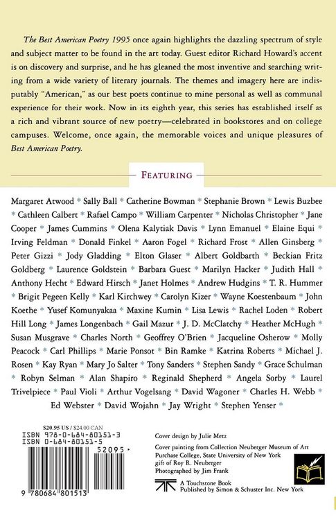 Produktbild: The Best American Poetry 1995