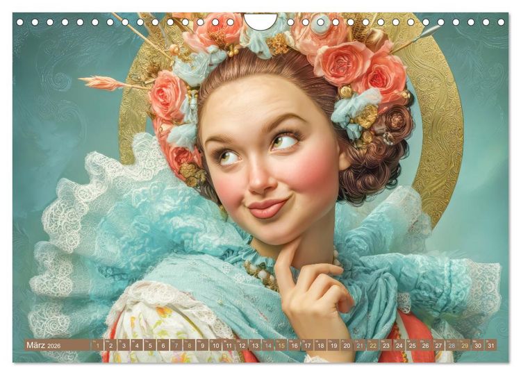 Produktbild: Dandy und Retro Vintage - Portraits mit Humor (Wandkalender 2026 DIN A4 quer), CALVENDO Monatskalender
