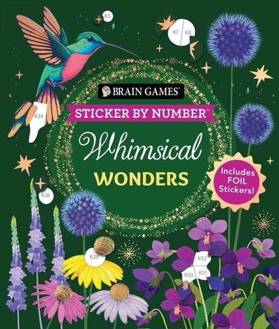 Produktbild: Brain Games - Sticker by Number: Whimsical Wonders (24 Images to Sticker)
