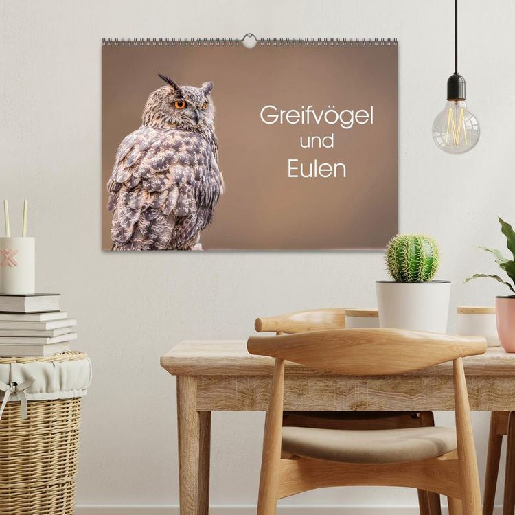 Produktbild: Greifv&ouml;gel und Eulen (Wandkalender 2026 DIN A3 quer), CALVENDO Monatskalender