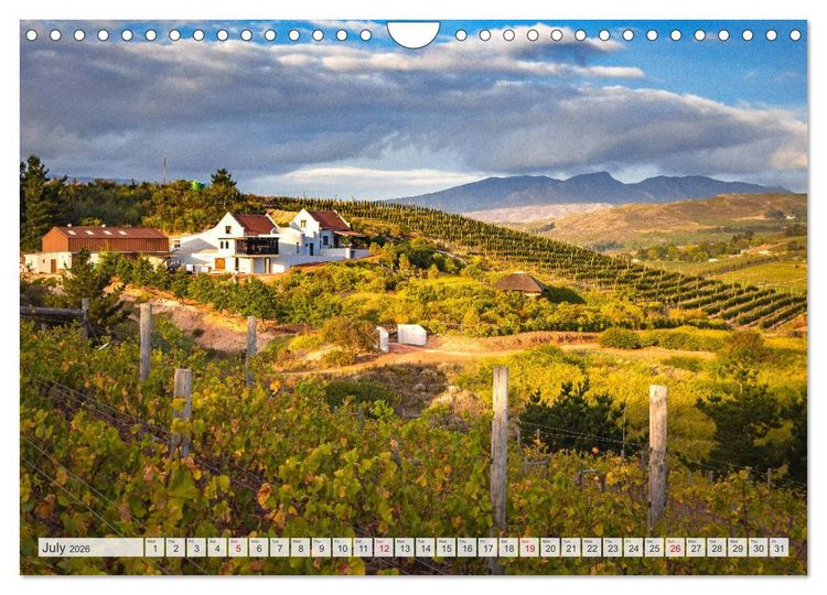 Produktbild: South African Wineries, wine architecture between tradition and modernity (Wall Calendar 2026 DIN A4 landscape), CALVENDO 12 Month Wall Calendar