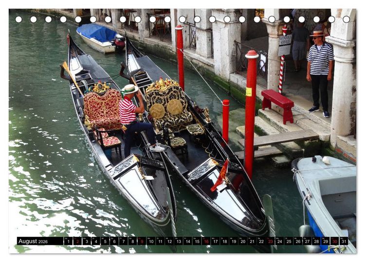 Produktbild: Auf den Kan&auml;len von Venedig (Tischkalender 2026 DIN A5 quer), CALVENDO Monatskalender