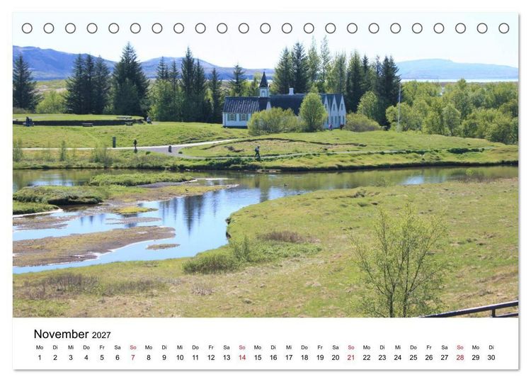Produktbild: Der goldene Zirkel, Island (Tischkalender 2027 DIN A5 quer), CALVENDO Monatskalender