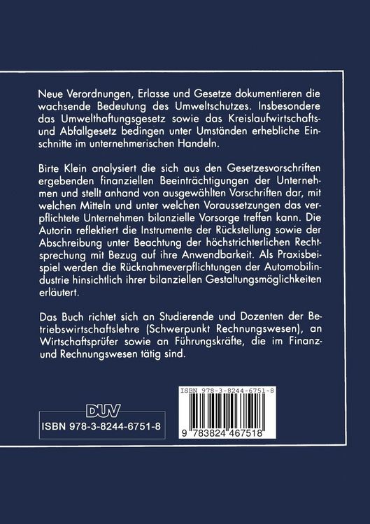 Produktbild: Umweltschutzverpflichtungen im Jahresabschlu&szlig;