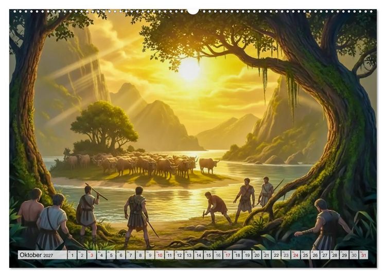 Produktbild: Odysseus Reise &ndash; Gefahren, Verlockungen, Schicksal (Wandkalender 2027 DIN A2 quer), CALVENDO Monatskalender
