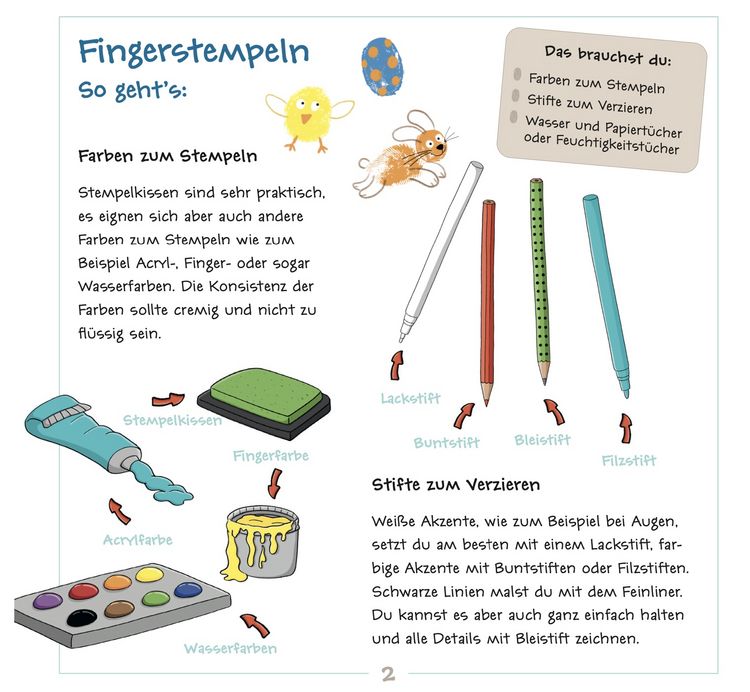 Produktbild: Fingerstempeln. Bastelblock Ostern