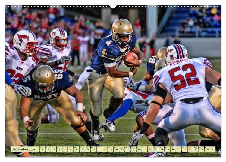 Produktbild: American Football - athletisch und riskant (Wandkalender 2026 DIN A2 quer), CALVENDO Monatskalender