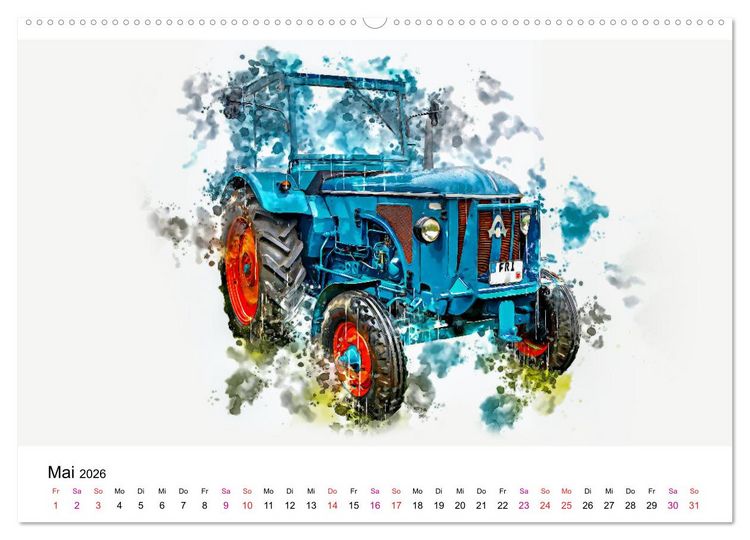 Produktbild: Traktoren Oldtimer Legenden (Wandkalender 2026 DIN A2 quer), CALVENDO Monatskalender