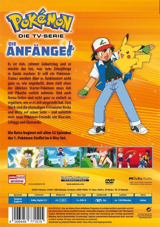 Produktbild: Pokémon - Die TV-Serie: Die Anfänge - Staffel 1 [6 DVDs]