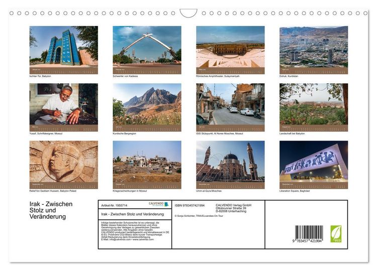 Produktbild: Irak - Zwischen Stolz und Ver&auml;nderung (Wandkalender 2026 DIN A3 quer), CALVENDO Monatskalender